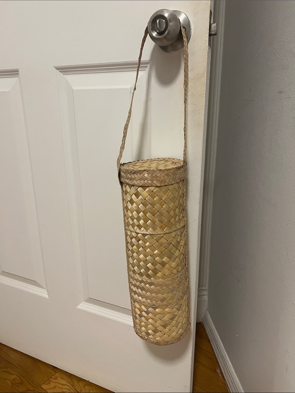 Woven Bamboo Wine Bag